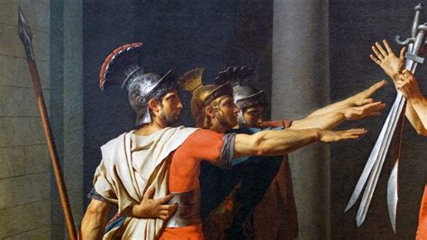 what did david's painting the oath of the horatii convey? in addition to its historical significance, how does the painting reflect the societal values of the time?